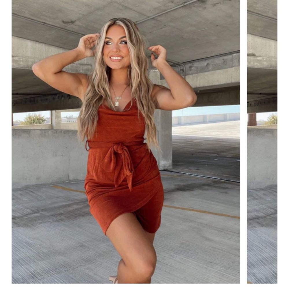 Cognac After Dark mini dress